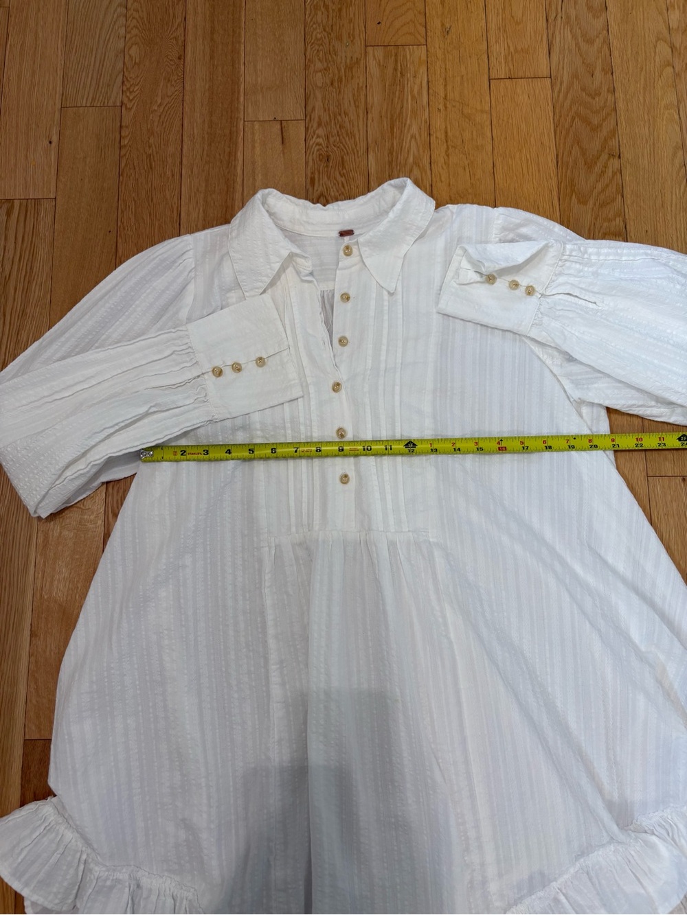 Free People Love Me Truly Tunic XL Optic White Ruffle Cottagecore Boho Mini - Picture 5 of 8